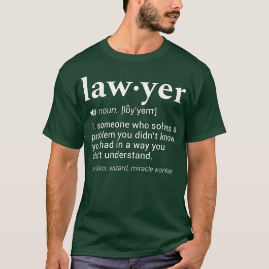T-shirt Lawyer Dictionary Definition Funny Gag (Devant)