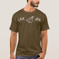LAX à JFK Los Angeles à New York Papier avion