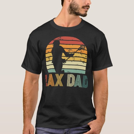 T-shirt Lax Papa Sport Aimer Daddy Lacrosse Player (Devant)