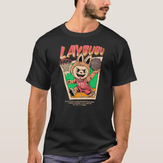 T-shirt Laybubu - Personnage Labubu jouant au basketball