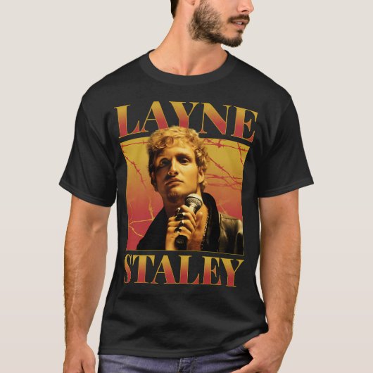 T-shirt Layne Staley Retro Bootleg Style Hommage (Devant)