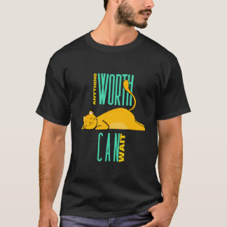T-shirt Lazy cat