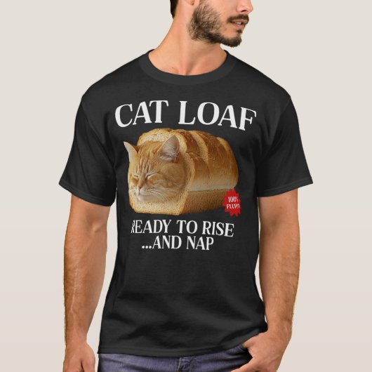 T-shirt Lazy Cat Loaf Kitten Bread Funny Loafing Cat (Devant)