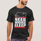 T-shirt Lazy Cat Need Sleep Sleep (Devant)