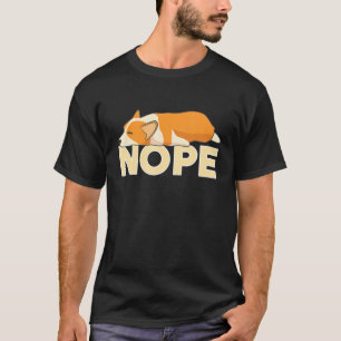 T-shirt Lazy Corgi Chien Nope