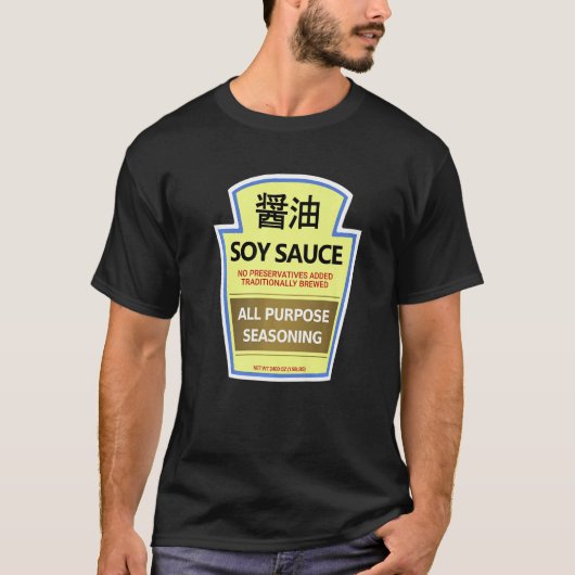 T-shirt Lazy Costume Tees Soy Sauce Bottle (Devant)