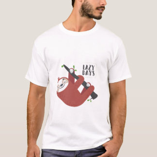 T-shirt Lazy Days Cute Slote Design