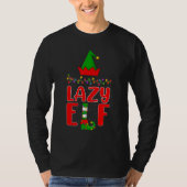 T-shirt Lazy Elf Matching Family Lighting Noël (Devant)