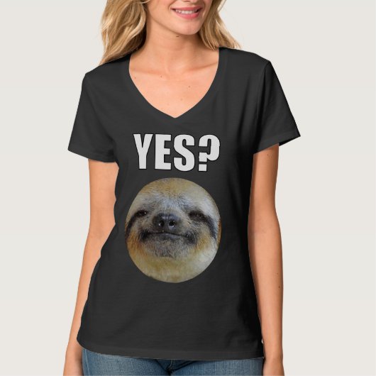 T-shirt Lazy Funny Sloth Oui (Devant)
