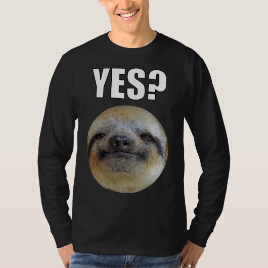 T-shirt Lazy Funny Sloth Oui (Devant)
