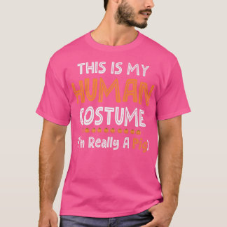 T-shirt LAzy Halloween, c'est mon costume humain Je suis v