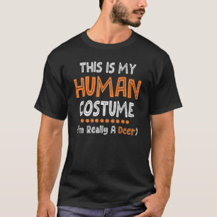 T-shirt Lazy Halloween C'est mon costume humain Je suis vr