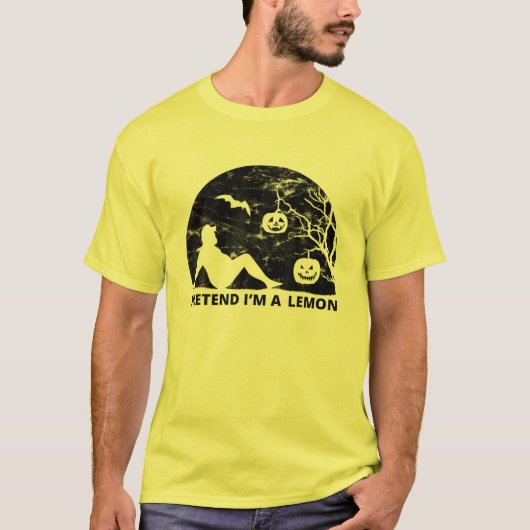 T-shirt Lazy Halloween Costume Faire semblant d'être un ci (Devant)