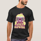 T-shirt Lazy Hipster Sloth Mustache Freethinker Nerd Urban (Devant)