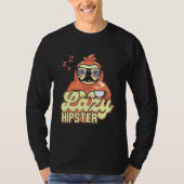 T-shirt Lazy Hipster Sloth Mustache Freethinker Urban Styl (Devant)