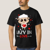 T-shirt Lazy in Love Sheep pour célibataires de la Saint-V (Devant)