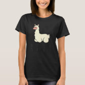 T-shirt Lazy Llama Tardy Plus Tard Que Jamais Llama (Devant)