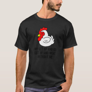 T-shirt Lazy Sleeping Cute poulet Hen animal graphique