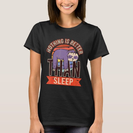 T-shirt Lazy Sloth Slack Mode Lent Led Nature Mammals Habi (Devant)