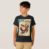T-shirt Lazy Sloth Summer Vintage Beach (Devant entier)