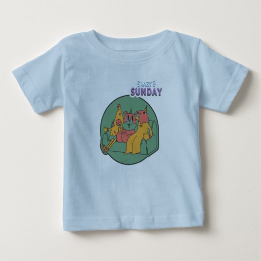 T-shirt Lazy Sunday Baby (Devant)