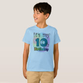 T-shirt Le 10e anniversaire de l'enfant (Devant entier)