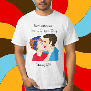 T-shirt Le 12 janvier est International Kiss a Ginger Day