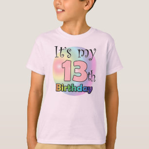 T-shirt Le 13e anniversaire de l'enfant (rose)