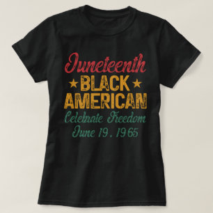 T-shirt Le 19ème Cool de la liberté de l'Amérique noire cé