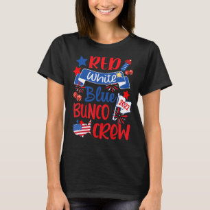 T-shirt Le 4 Juillet Bunco Crew Rouge Blanc Bleu Patriotiq