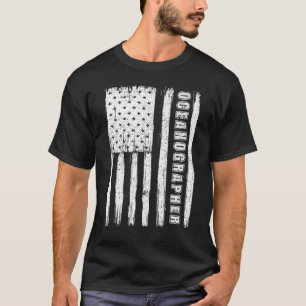 T-shirt Le 4 juillet pour Hommes Drapeau américain oceanog