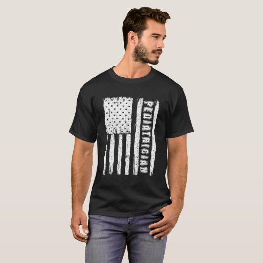 T-shirt Le 4 Juillet Pour Le Pediatricien Du Drapeau Améri (Devant entier)