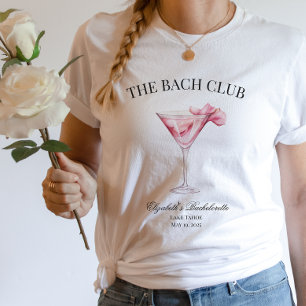 T-shirt Le Bach Club Cocktail Rose Bachelorette Voyage de 