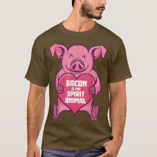 T-shirt Le bacon de porc est mon esprit animal drôle de ba