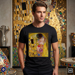 T-shirt Le Baiser de Gustav Klimt, Art Nouveau Vintage