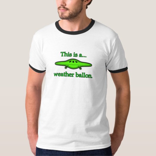 T-shirt Le ballon de temps d'UFO, amusement pour le (Devant)