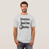 T-shirt Le Banjo Est Le Bacon De La Musique (Devant entier)