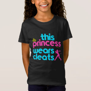 T-Shirt Le base-ball : Cette princesse Wears Cleats -