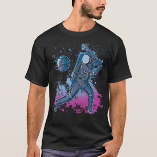 T-shirt Le Baseball Des Astronautes Dans L'Espace