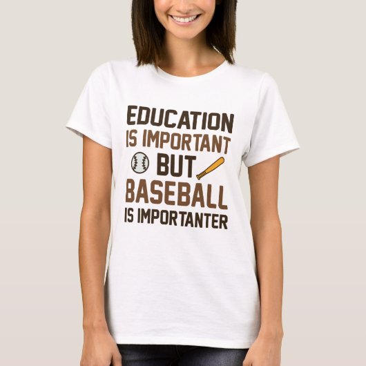 T-shirt Le Baseball Est Important (Devant)