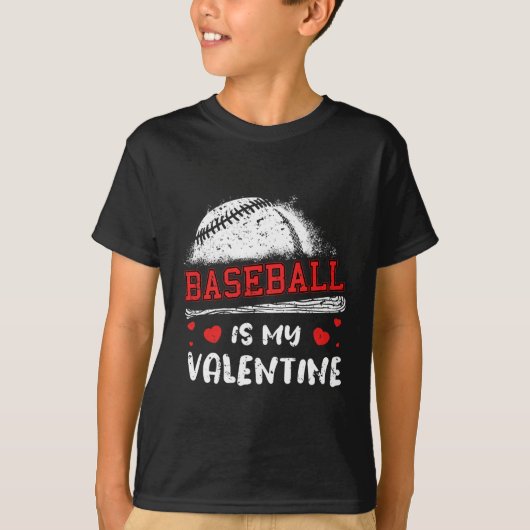 T-shirt Le Baseball Est Mon Saint Valentin Saint Valentin (Devant)