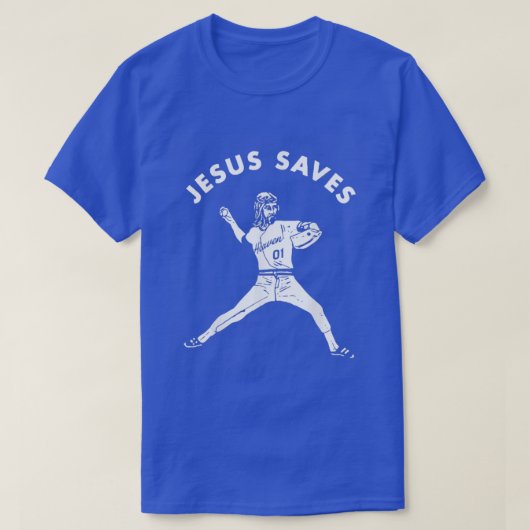 T-shirt Le baseball Jésus sauve (Design devant)