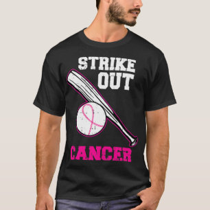 T-shirt Le baseball rose frappe le Cool du cancer du sein