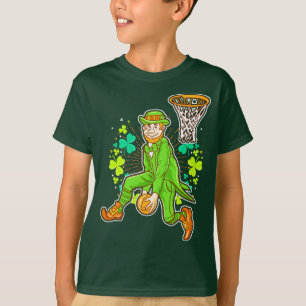 T-shirt Le basket-ball de lutin de Jour de la Saint