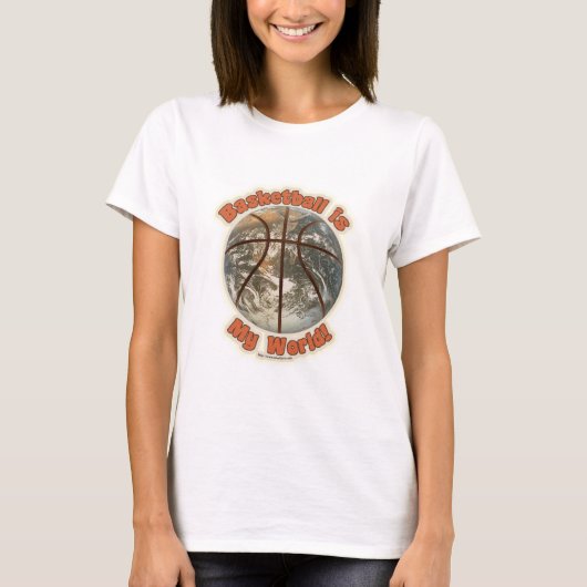 T-shirt Le basket-ball est mon monde ! (Devant)