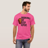 T-shirt Le Basket Mange Le Sommeil Répéter. (Devant entier)