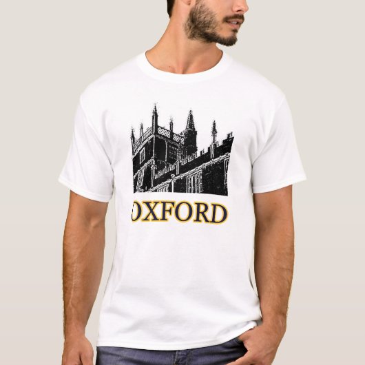 T-shirt Le bâtiment d'Oxford Angleterre se développe en (Devant)