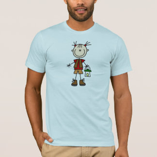 T-shirt Le bâton figure la chemise de camping