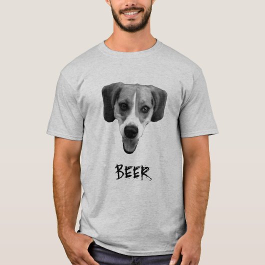 T-shirt Le beagle assoiffé (Devant)