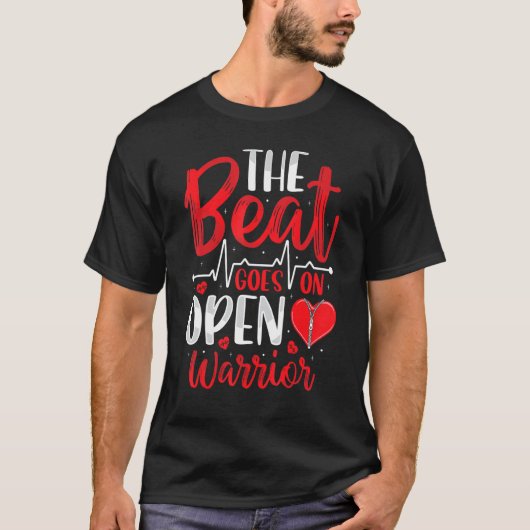 T-shirt Le Beat Se Déroule En Plein Coeur Chirurgie Bypass (Devant)